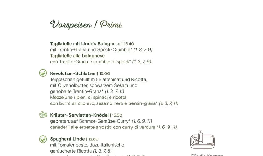 Preview of the menu of Dorfgasthaus zur Linde